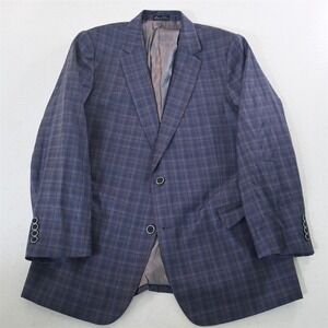 Lucca 46R Purple‎ Plaid Reda 1865 Wool Mens Blazer Suit Jacket Sport Coat